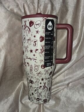 NWT Limited Edition HydroJug Red Western Charm Lucky You Tumbler 40oz